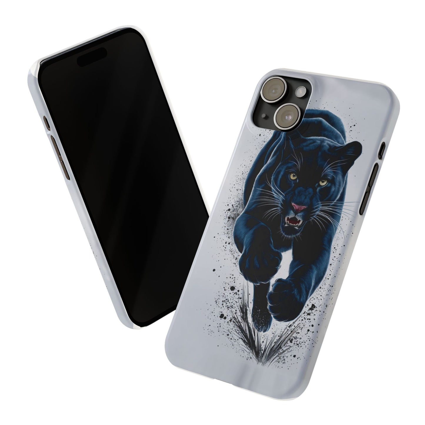 Slim Phone Cases Ai Design, Slim Phone Case for iPhone® – AI Black Panther Design: Sleek Style Meets Everyday Protection, Scratch-Resistant Slim Cases for iPhone