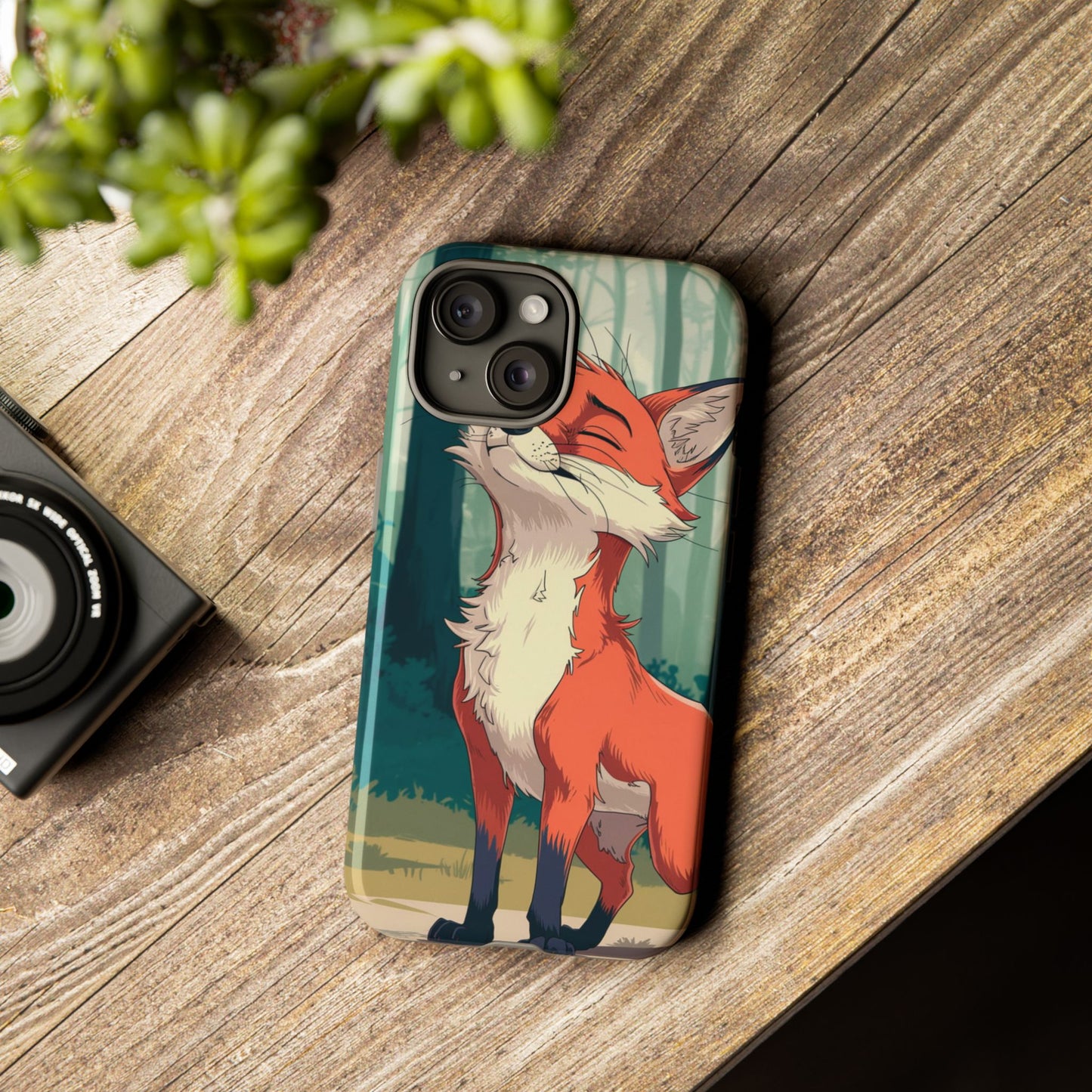 Fox Anime Tough Case – Premium Protection & Stunning Design for iPhone & Samsung, artistic anime fox print design case