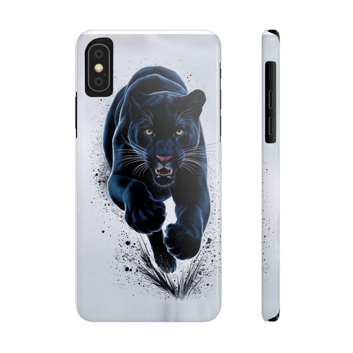 Slim Phone Cases Ai Design, Slim Phone Case for iPhone® – AI Black Panther Design: Sleek Style Meets Everyday Protection, Scratch-Resistant Slim Cases for iPhone