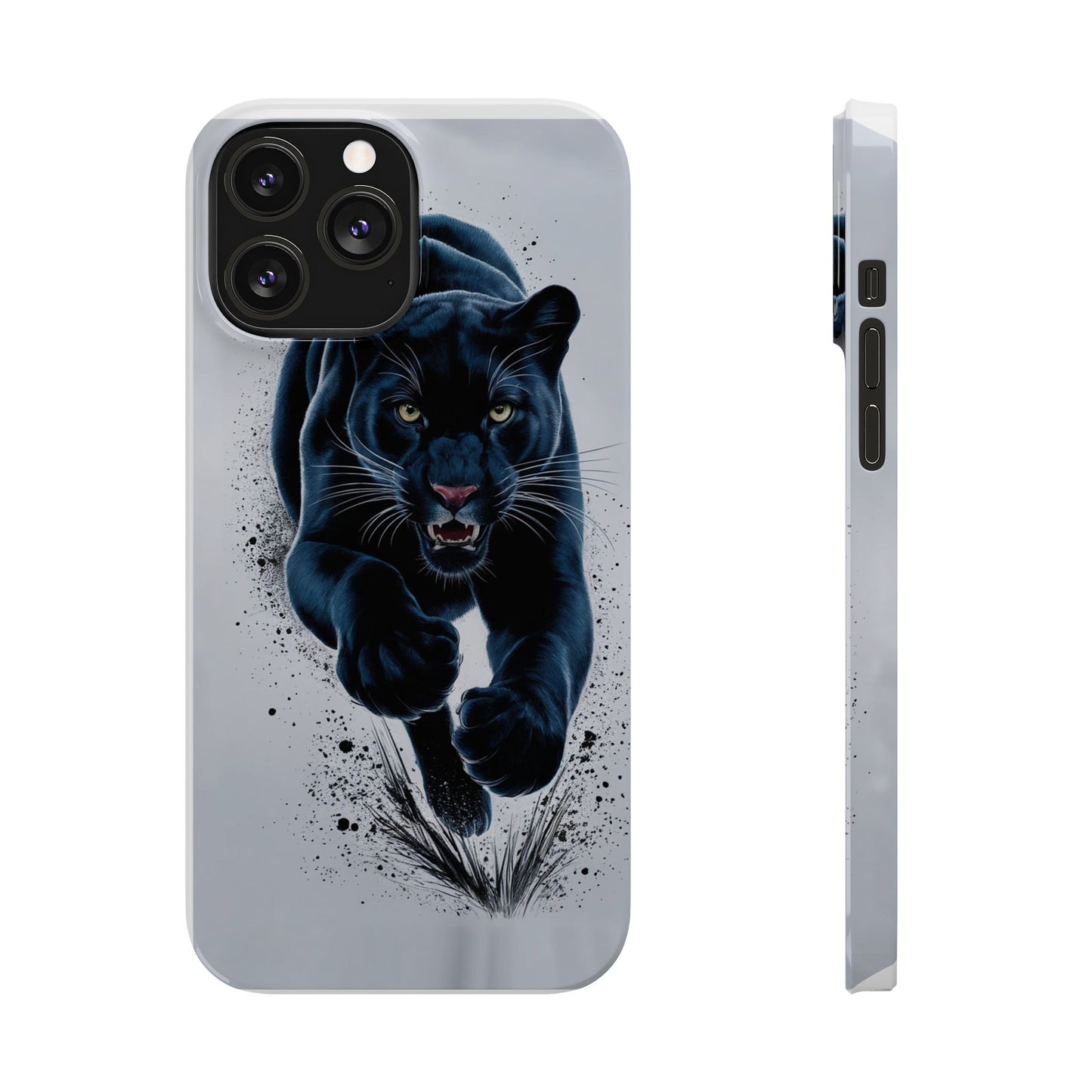 Slim Phone Cases Ai Design, Slim Phone Case for iPhone® – AI Black Panther Design: Sleek Style Meets Everyday Protection, Scratch-Resistant Slim Cases for iPhone