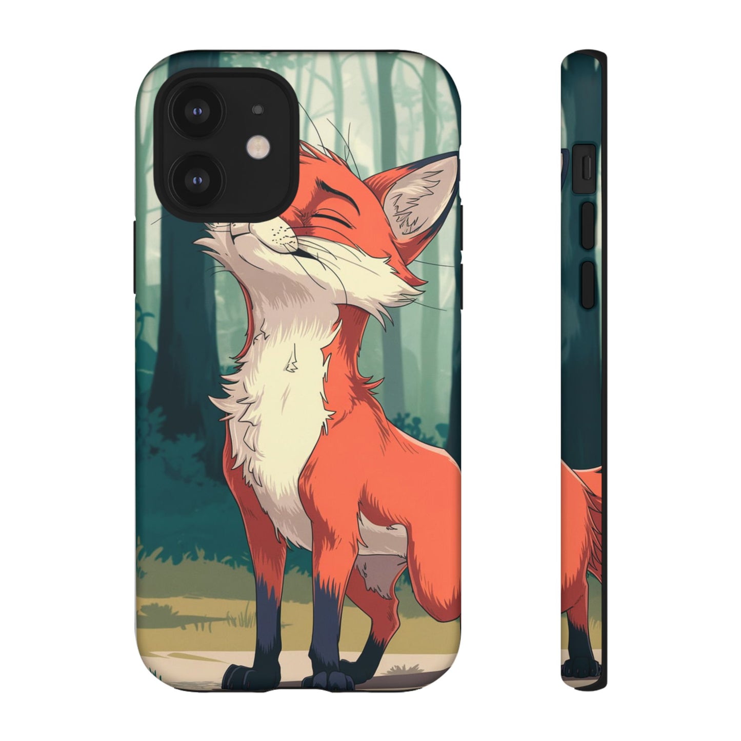 Fox Anime Tough Case – Premium Protection & Stunning Design for iPhone & Samsung, artistic anime fox print design case