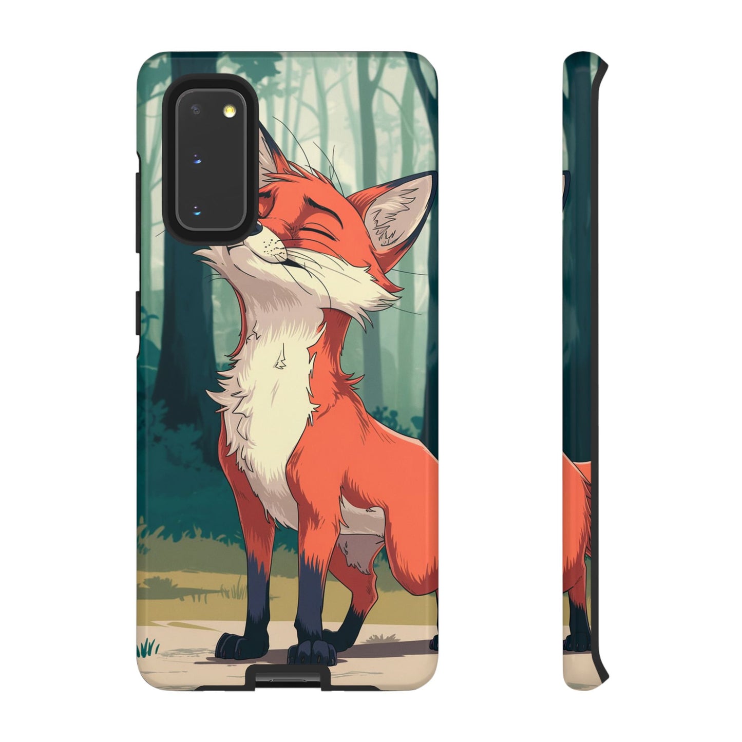 Fox Anime Tough Case – Premium Protection & Stunning Design for iPhone & Samsung, artistic anime fox print design case