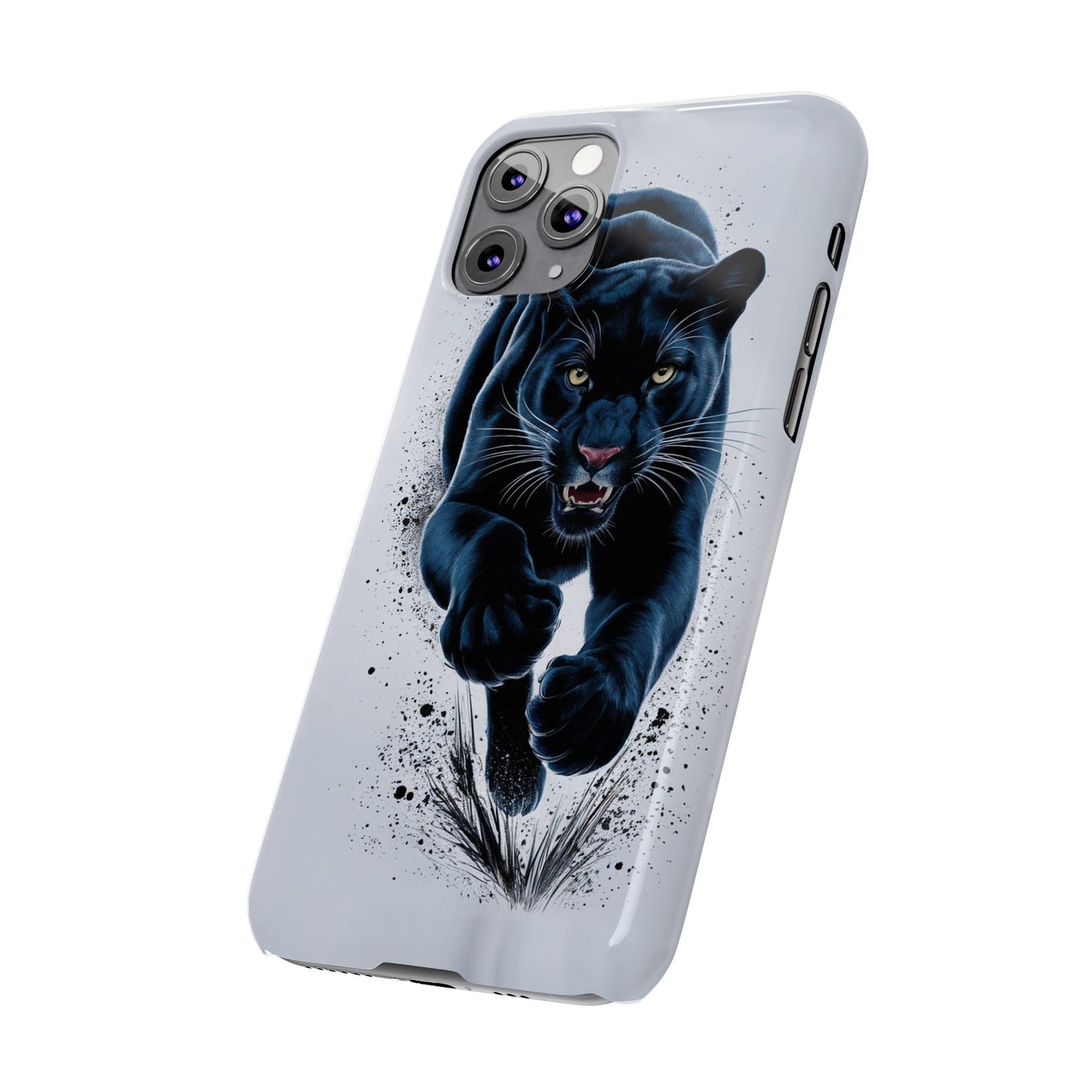 Slim Phone Cases Ai Design, Slim Phone Case for iPhone® – AI Black Panther Design: Sleek Style Meets Everyday Protection, Scratch-Resistant Slim Cases for iPhone