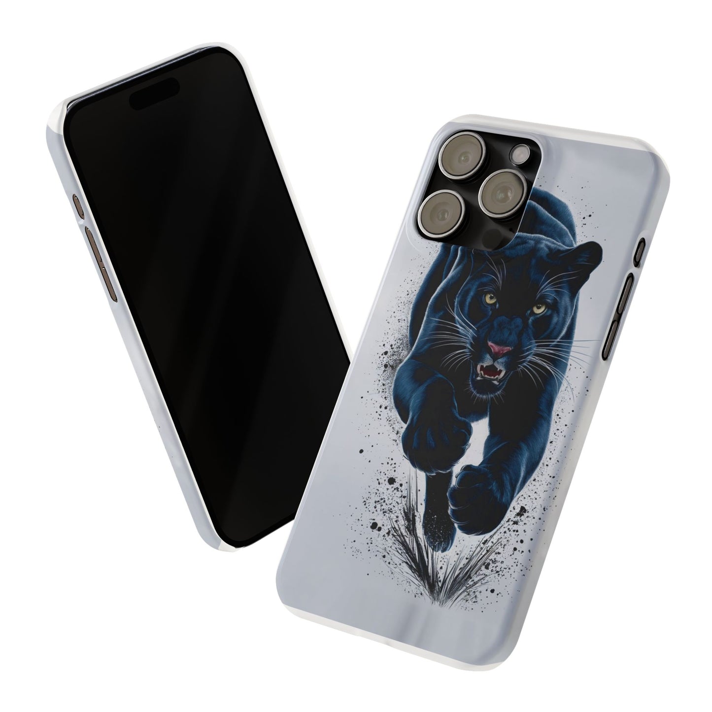 Slim Phone Cases Ai Design, Slim Phone Case for iPhone® – AI Black Panther Design: Sleek Style Meets Everyday Protection, Scratch-Resistant Slim Cases for iPhone