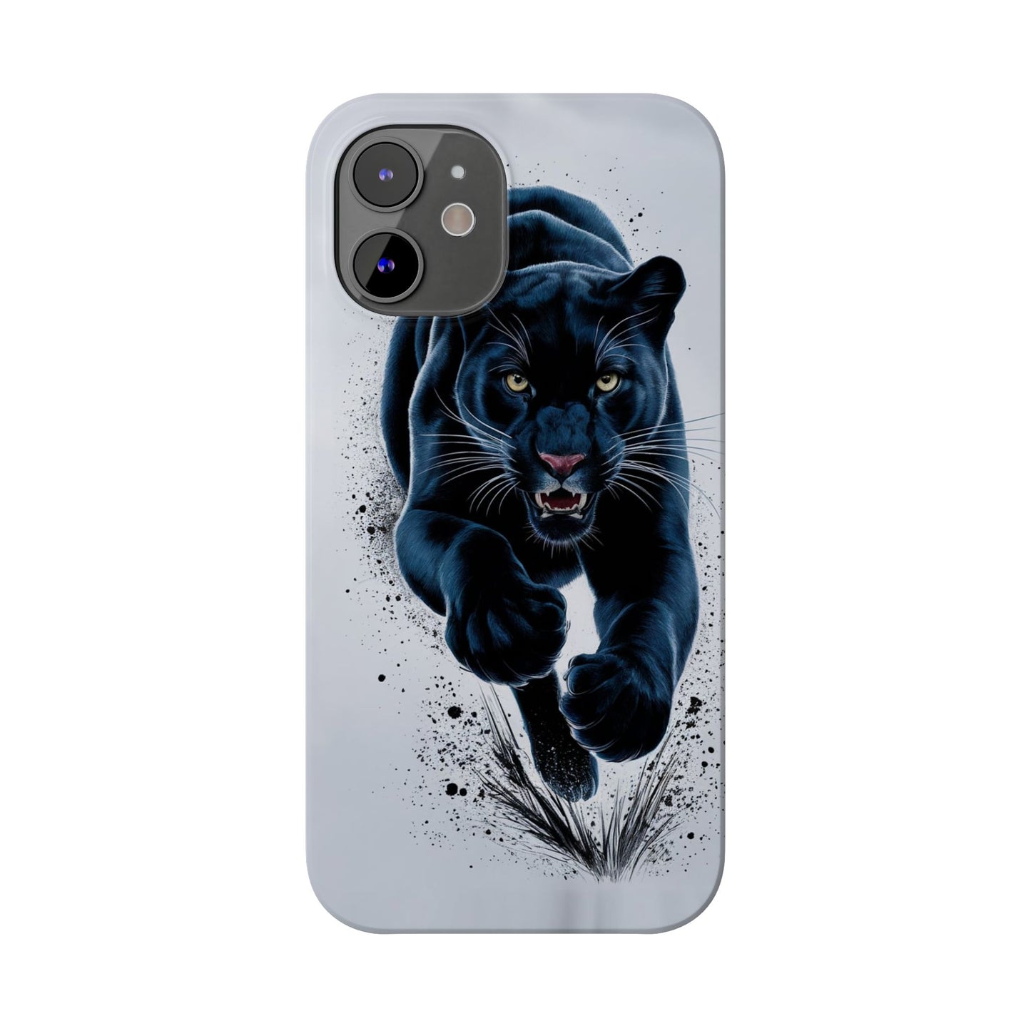 Slim Phone Cases Ai Design, Slim Phone Case for iPhone® – AI Black Panther Design: Sleek Style Meets Everyday Protection, Scratch-Resistant Slim Cases for iPhone