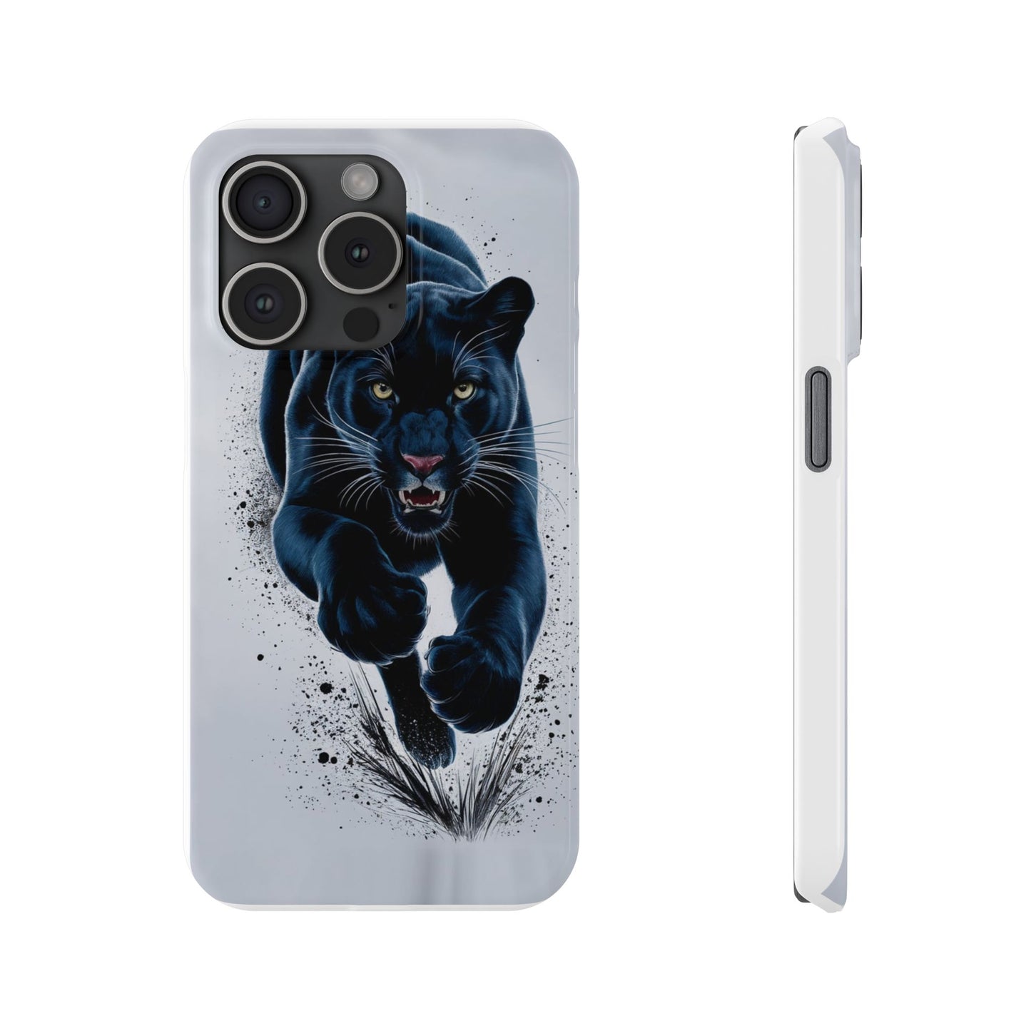 Slim Phone Cases Ai Design, Slim Phone Case for iPhone® – AI Black Panther Design: Sleek Style Meets Everyday Protection, Scratch-Resistant Slim Cases for iPhone