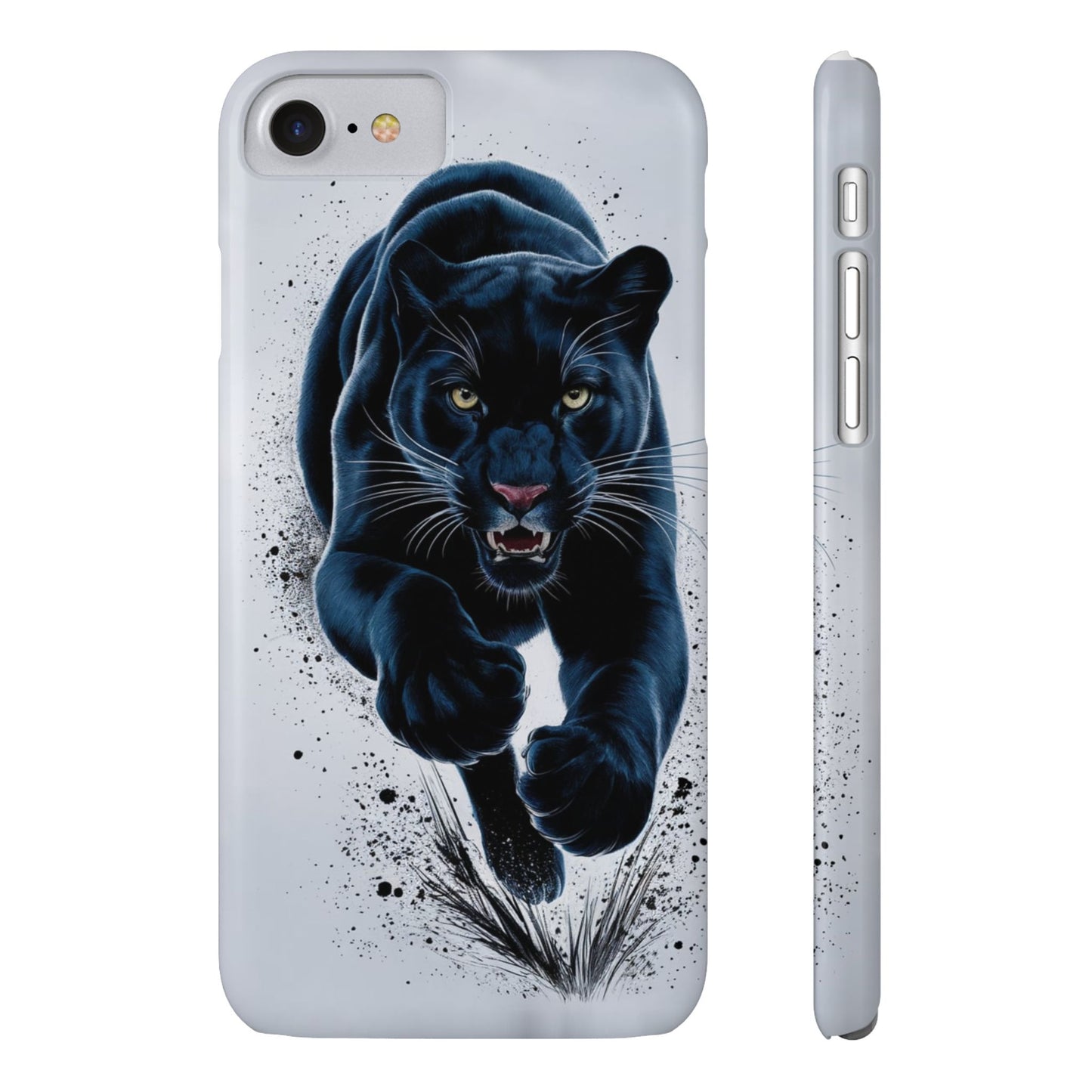 Slim Phone Cases Ai Design, Slim Phone Case for iPhone® – AI Black Panther Design: Sleek Style Meets Everyday Protection, Scratch-Resistant Slim Cases for iPhone