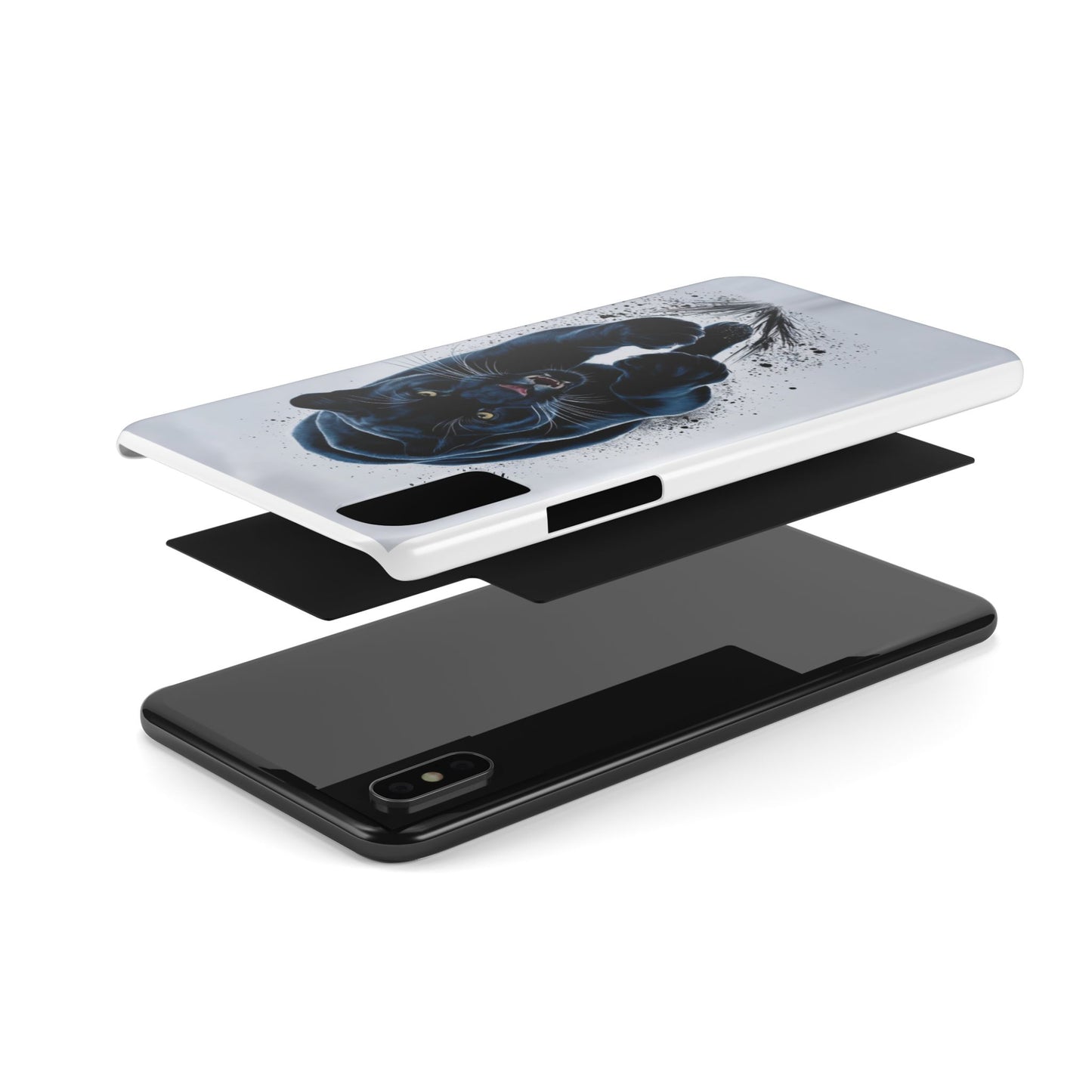 Slim Phone Cases Ai Design, Slim Phone Case for iPhone® – AI Black Panther Design: Sleek Style Meets Everyday Protection, Scratch-Resistant Slim Cases for iPhone