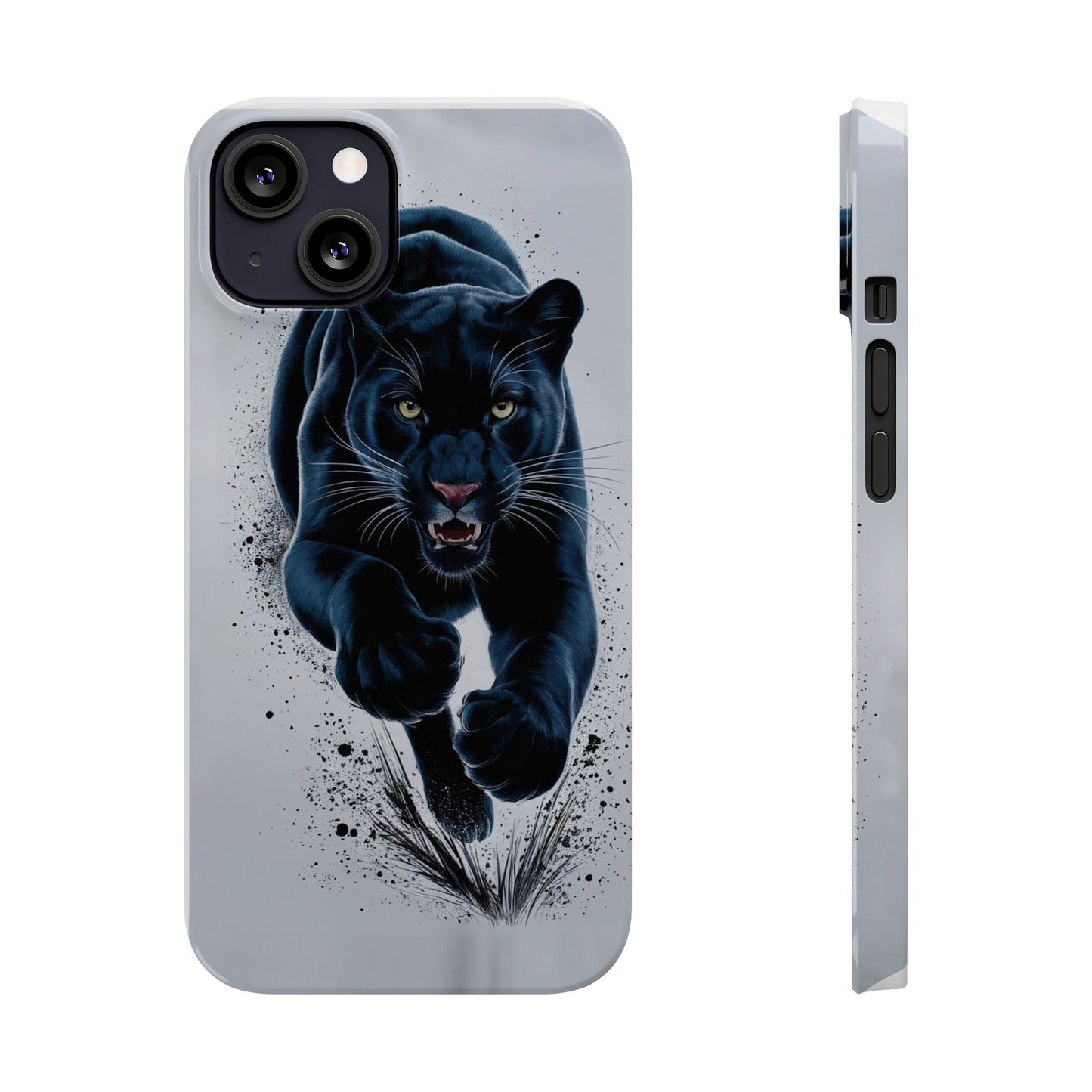 Slim Phone Cases Ai Design, Slim Phone Case for iPhone® – AI Black Panther Design: Sleek Style Meets Everyday Protection, Scratch-Resistant Slim Cases for iPhone