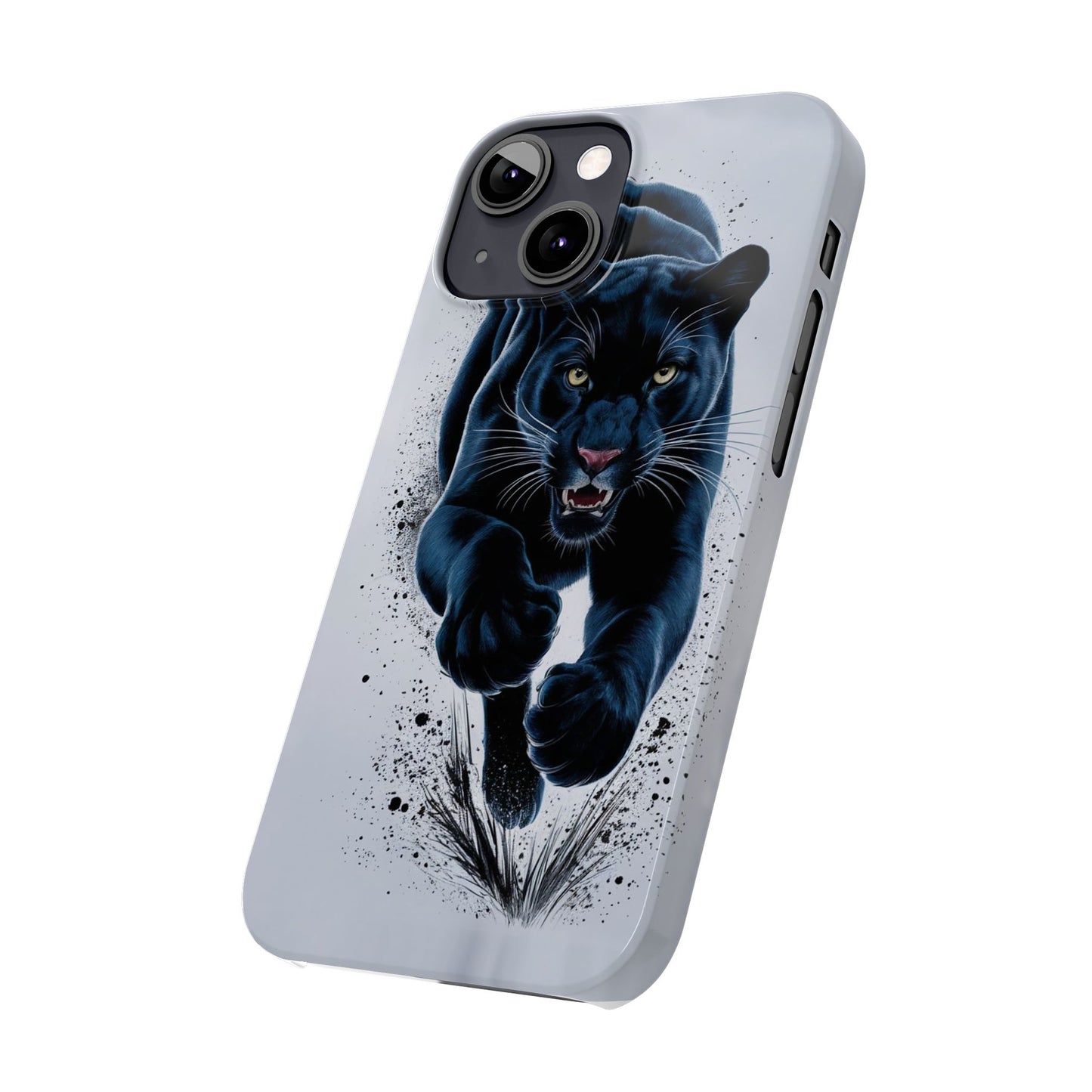 Slim Phone Cases Ai Design, Slim Phone Case for iPhone® – AI Black Panther Design: Sleek Style Meets Everyday Protection, Scratch-Resistant Slim Cases for iPhone