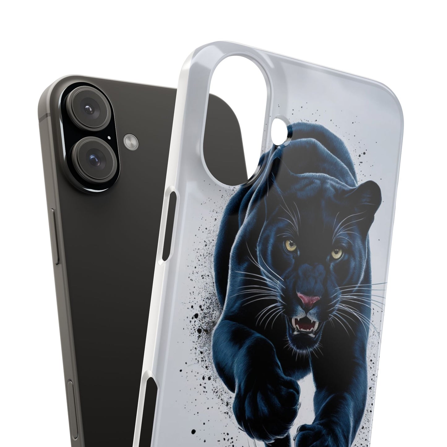 Slim Phone Cases Ai Design, Slim Phone Case for iPhone® – AI Black Panther Design: Sleek Style Meets Everyday Protection, Scratch-Resistant Slim Cases for iPhone