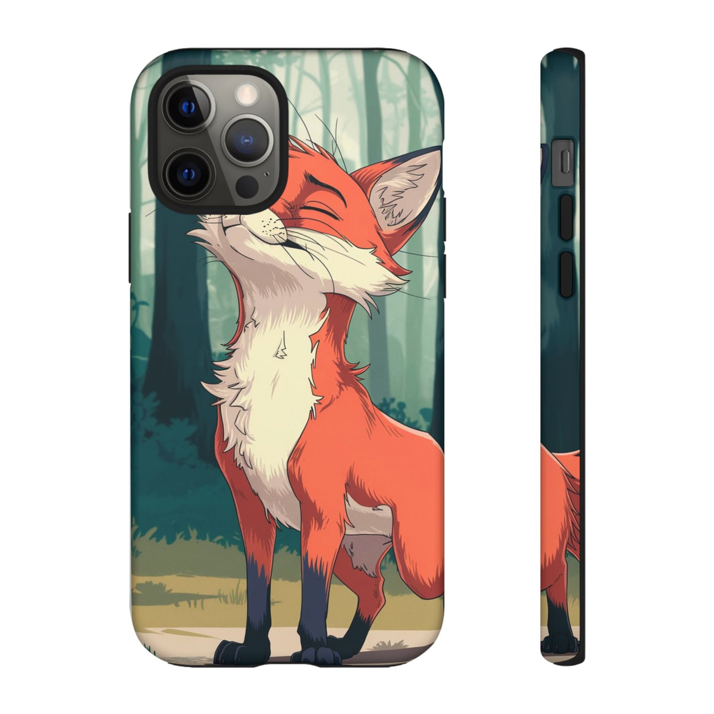 Fox Anime Tough Case – Premium Protection & Stunning Design for iPhone & Samsung, artistic anime fox print design case