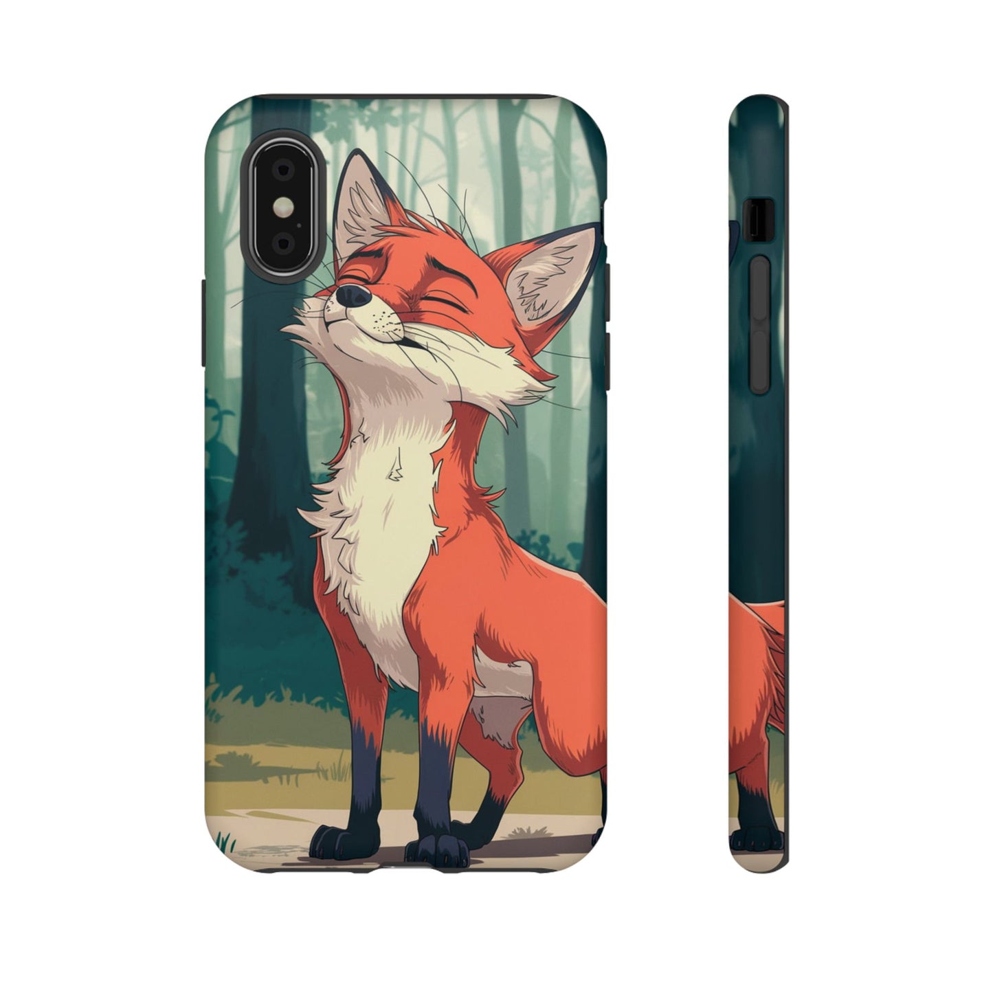 Fox Anime Tough Case – Premium Protection & Stunning Design for iPhone & Samsung, artistic anime fox print design case