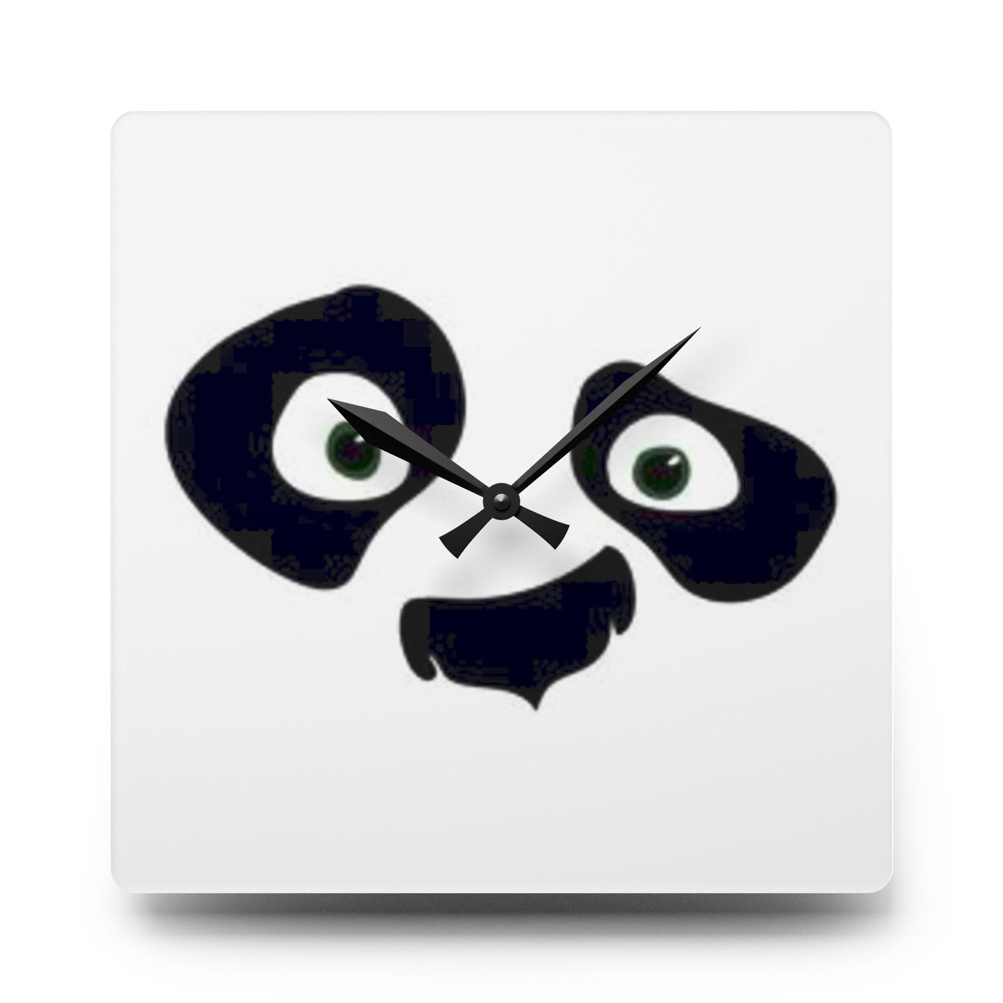 Adorable Acrylic Wall Clock with AI Panda Face Design – A Charming Addition for Home & Office Décor, AI Panda Face Design Wall Clock, Best Gift For Home Decor