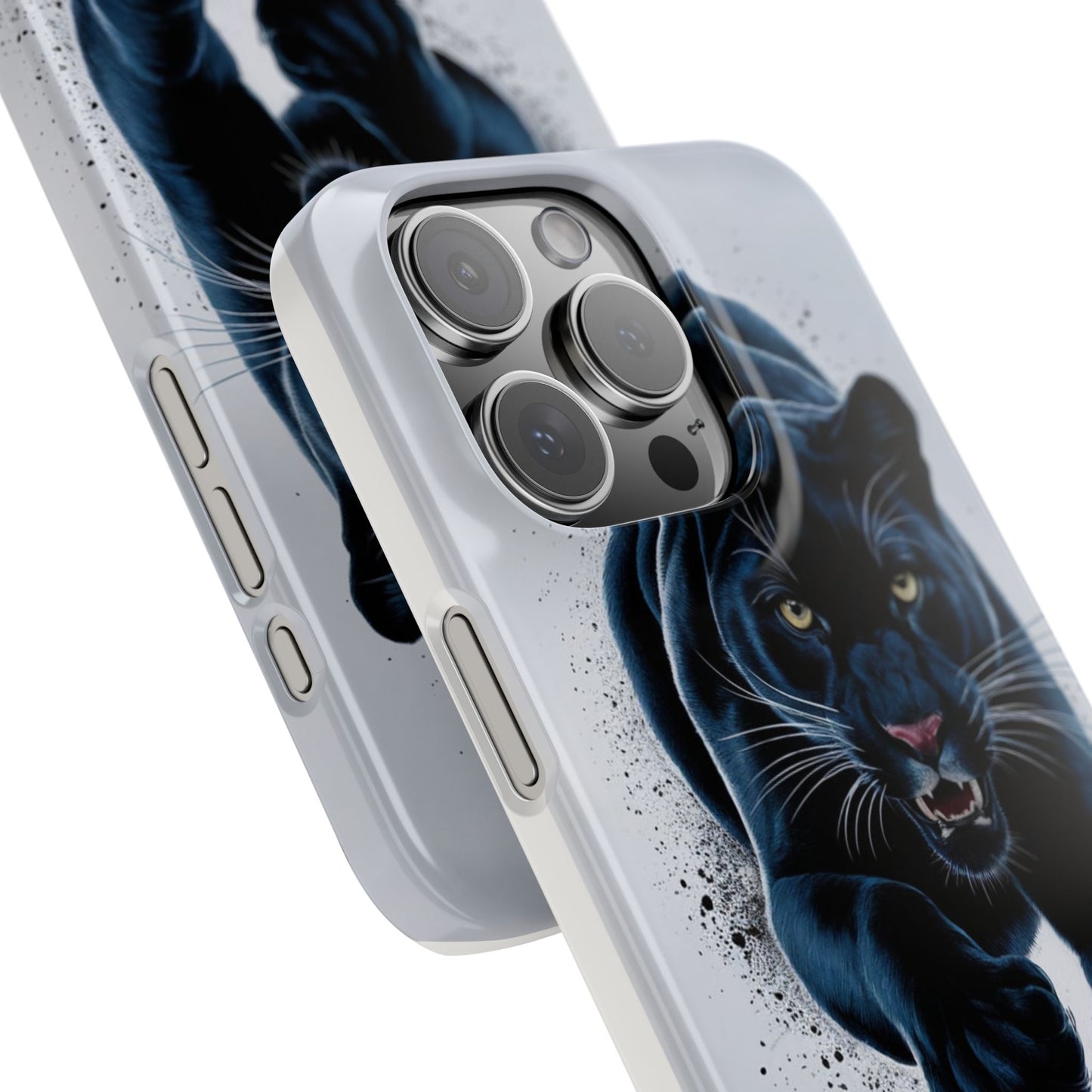 Slim Phone Cases Ai Design, Slim Phone Case for iPhone® – AI Black Panther Design: Sleek Style Meets Everyday Protection, Scratch-Resistant Slim Cases for iPhone