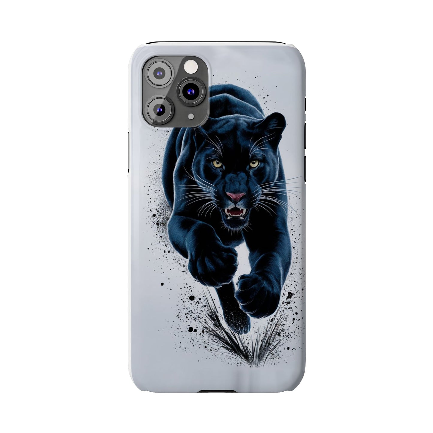 Slim Phone Cases Ai Design, Slim Phone Case for iPhone® – AI Black Panther Design: Sleek Style Meets Everyday Protection, Scratch-Resistant Slim Cases for iPhone