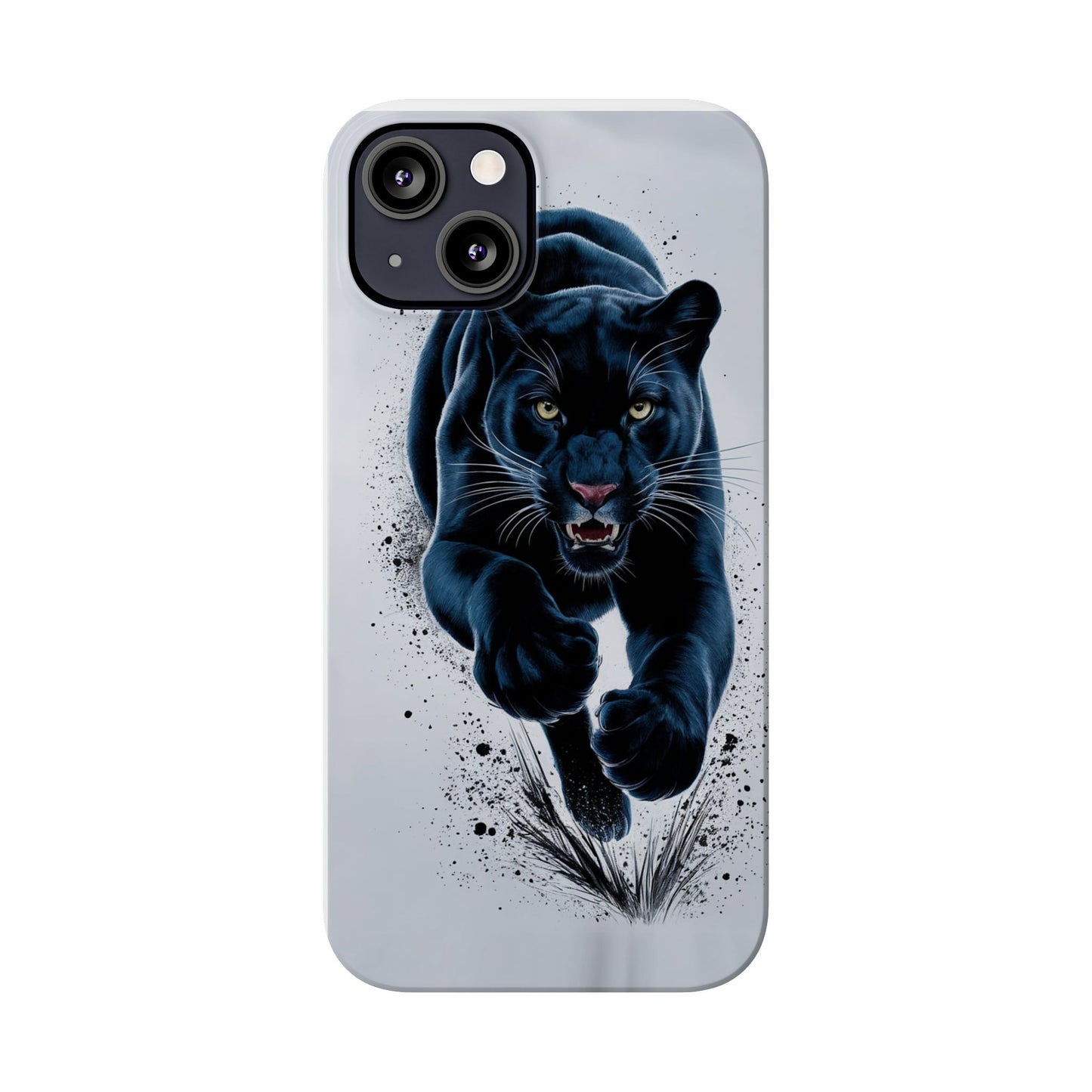 Slim Phone Cases Ai Design, Slim Phone Case for iPhone® – AI Black Panther Design: Sleek Style Meets Everyday Protection, Scratch-Resistant Slim Cases for iPhone