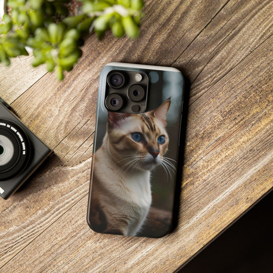 Slim Phone Case Iphone Back Cases Cute CAT AI Generated Design --- Slim Phone Case Cute CAT Ai Design IPhone Case --- Slim Phone Case for IPhone Cute CAT Character AI Design